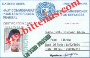 refugee id card